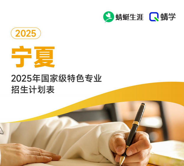 2025年宁夏国家级特色专业招生计划表-本科
