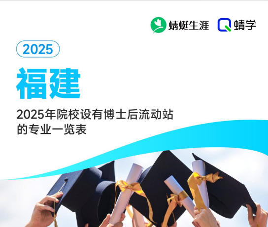 2025年福建设有博士后流动站的专业一览表-本科