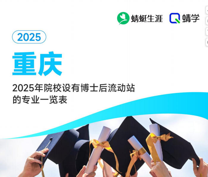 2025年重庆设有博士后流动站的专业一览表-本科