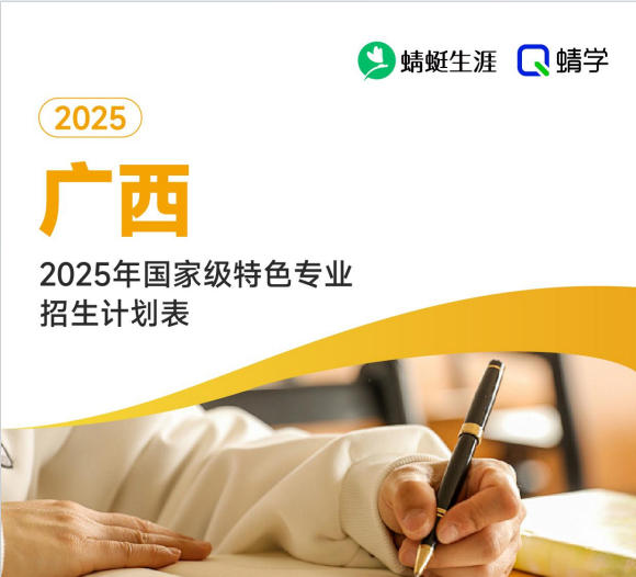 2025年广西国家级特色专业招生计划表-专科