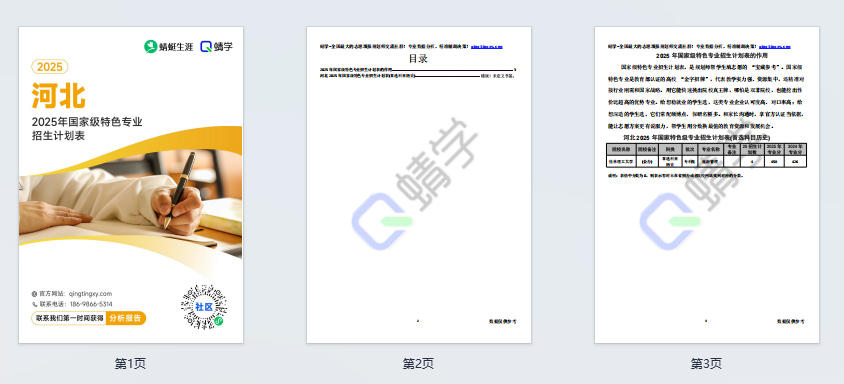 2025年河北国家级特色专业招生计划表-专科