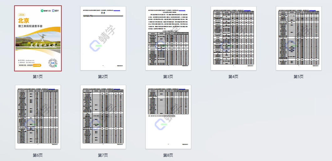 对北京省招生的理工类院校一览表—本科