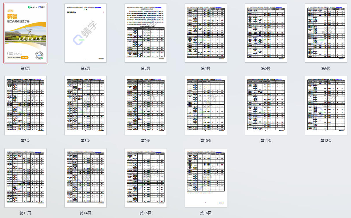 对新疆省招生的理工类院校一览表—本科