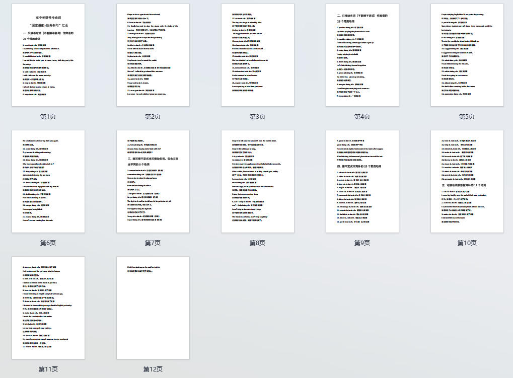 高中英语：常考动词“固定搭配+经典例句”汇总