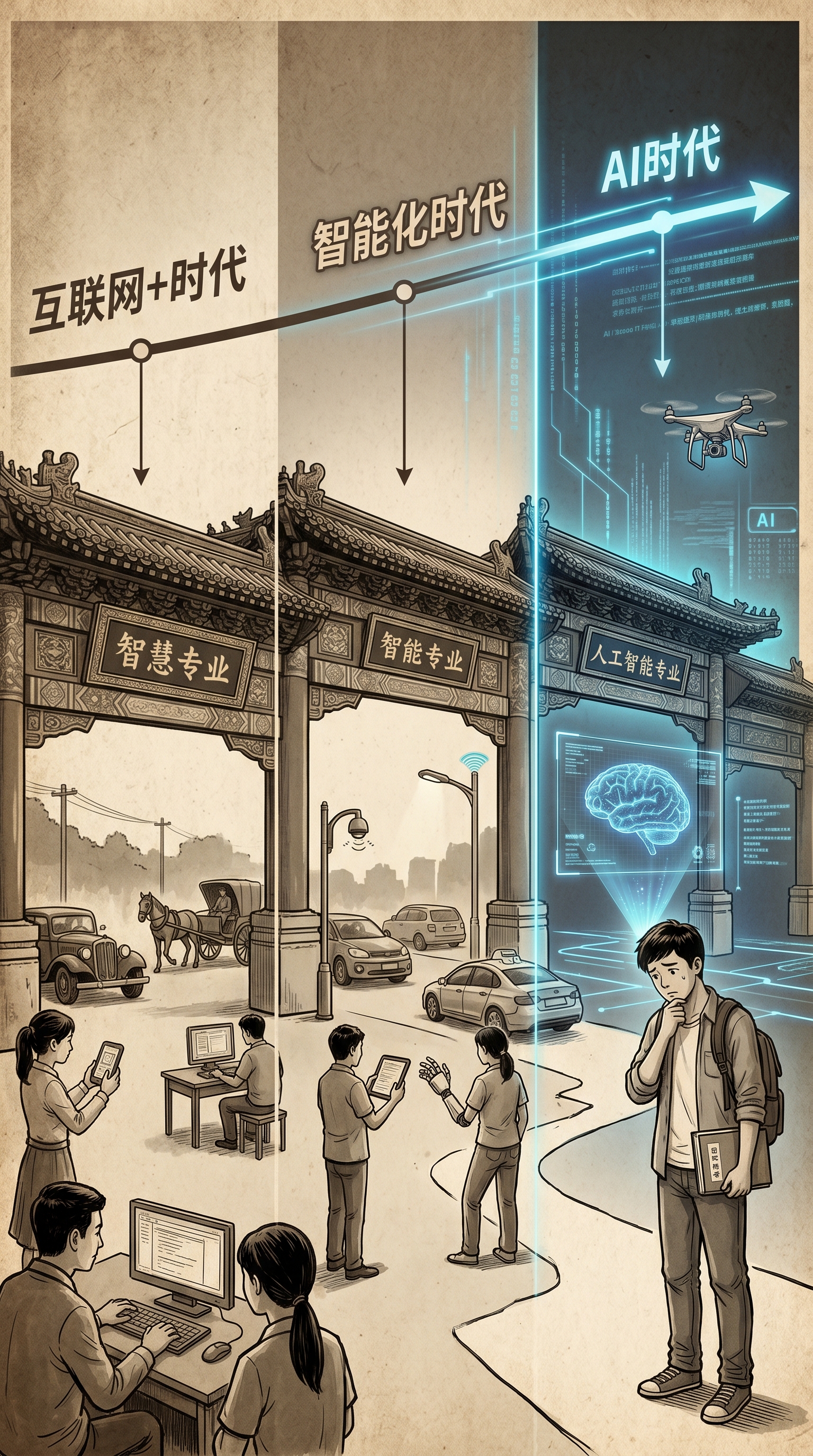 一边裁撤39个专业,一边疯狂挂上"AI"牌子:高校这盘大棋,你看懂了吗?