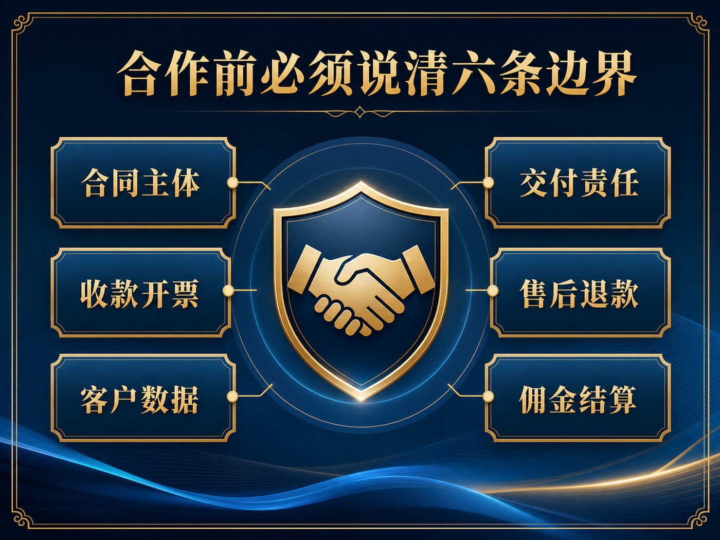 合同、收款、数据、交付、售后与结算必须在合作前说清