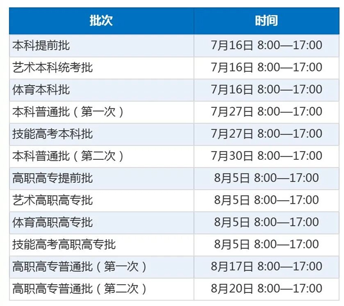 湖北：2026年普通高校招生录取工作进程安排 第2张