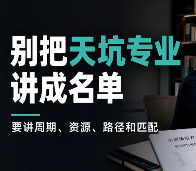 为什么大学会开设那么的天坑专业，规划师应该怎么讲天坑专业