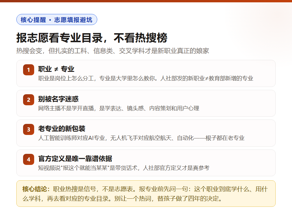 热搜职业vs大学专业：网络主播、AI训练师、无人机飞手到底报什么专业？