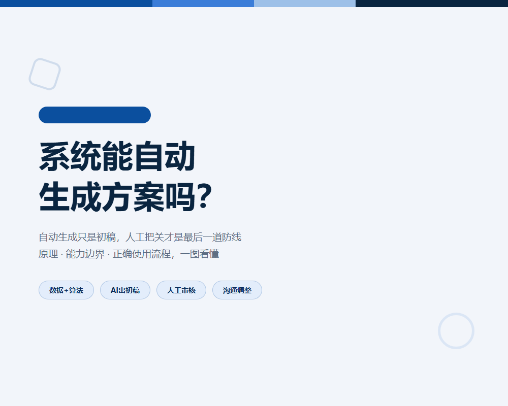 志愿填报系统能自动生成方案吗?自动生成只是初稿,人工把关才是最后一道防线
