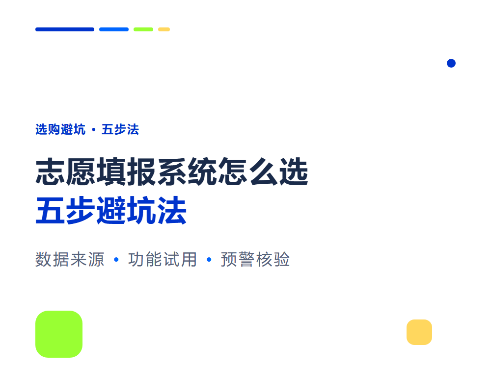 志愿填报系统怎么选不踩坑?选购避坑5步法