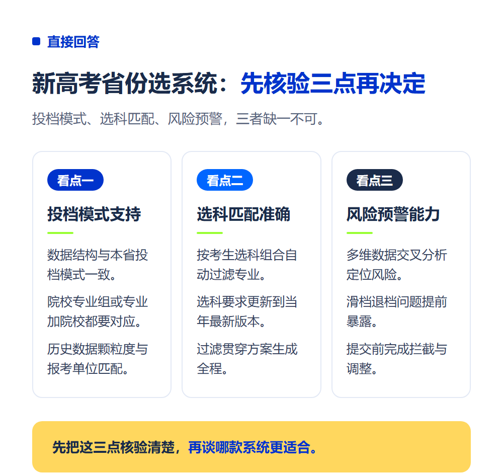 新高考志愿填报系统推荐:新高考省份选系统要注意什么