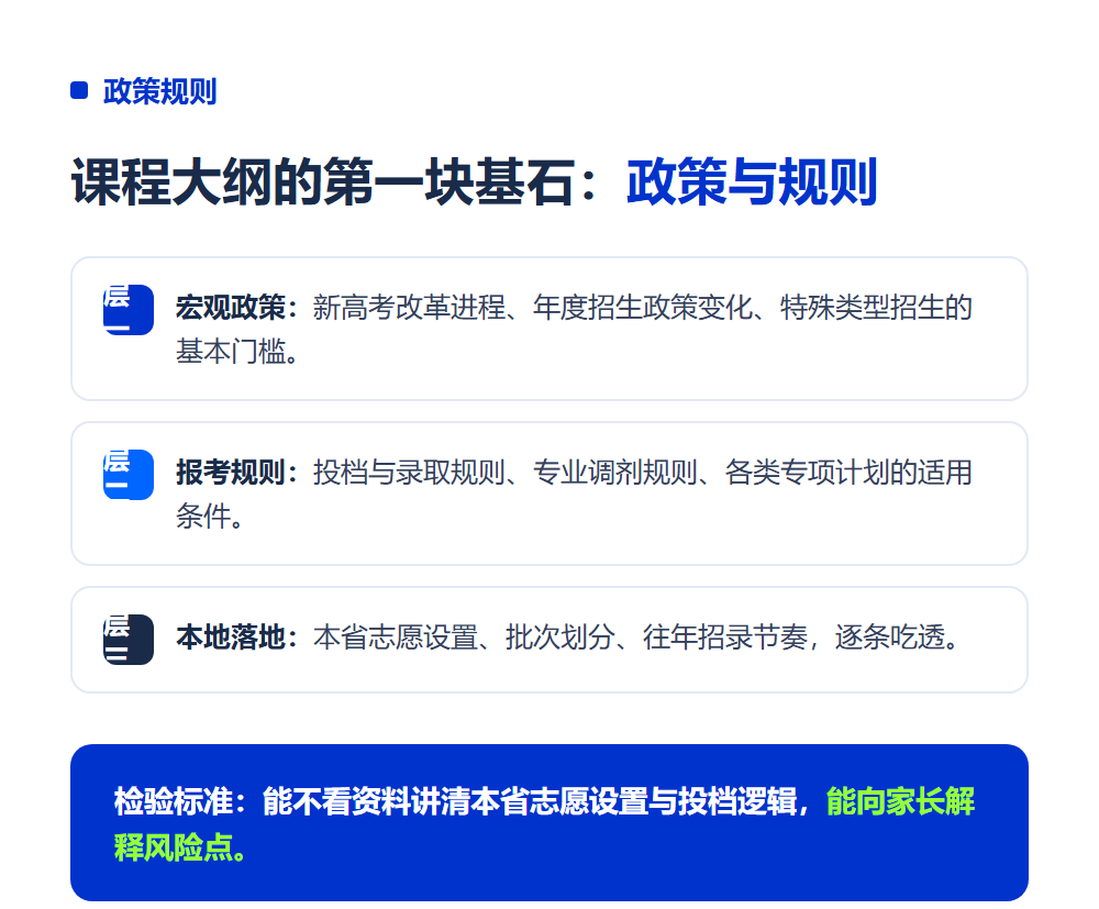 升学规划师学什么?课程大纲与核心知识体系
