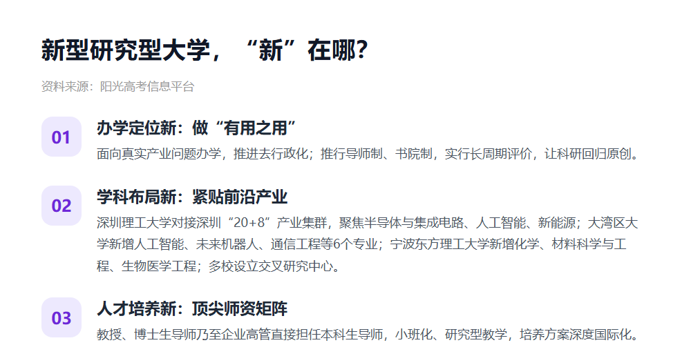 新型研究型大学“新”在哪？高分报考有何要求？