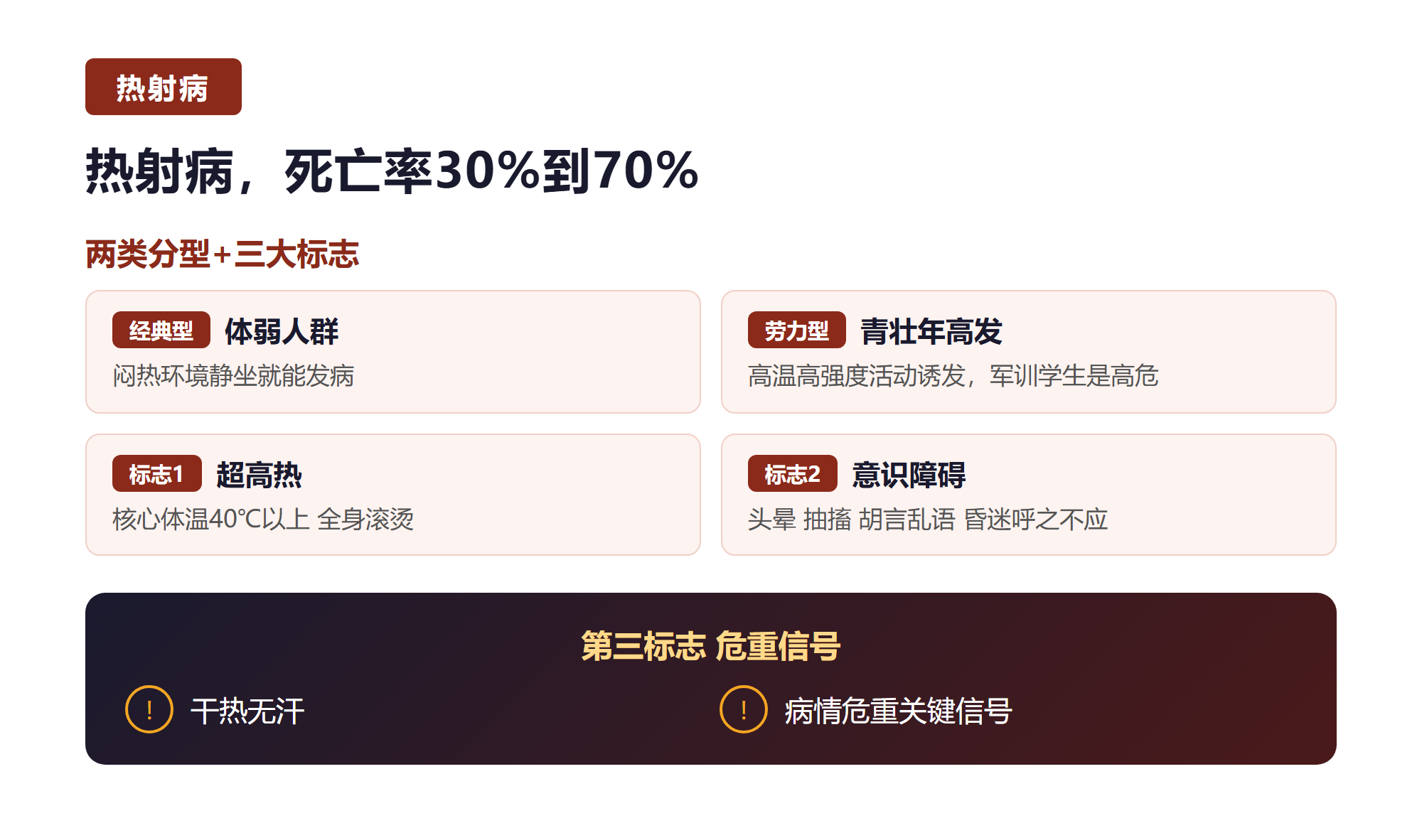 二. 热射病,死亡率30%到70%