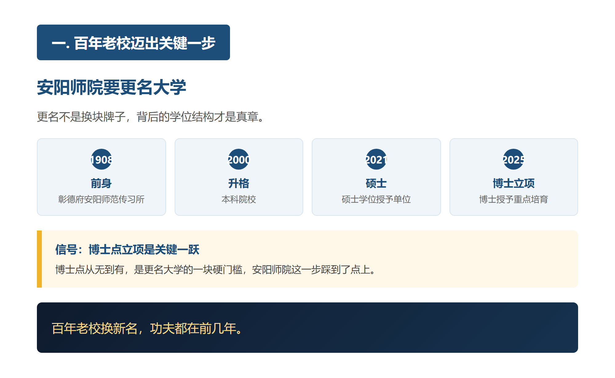 一. 百年老校迈出关键一步,安阳师院要更名大学