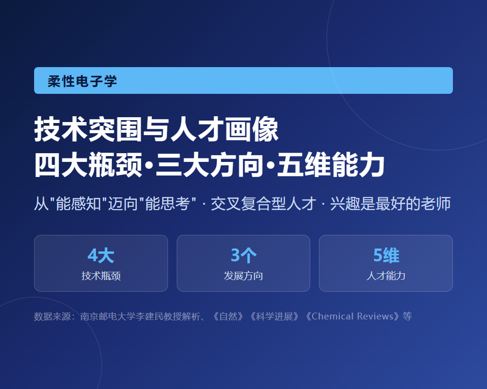 柔性电子学技术突围:四大瓶颈、三大方向与人才画像