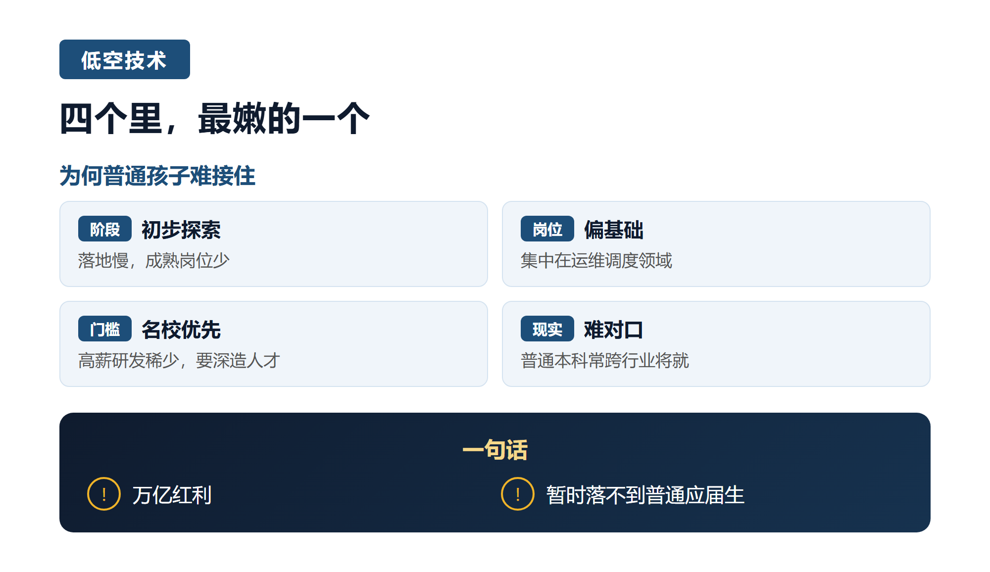 四. 低空技术,四个里最嫩的一个