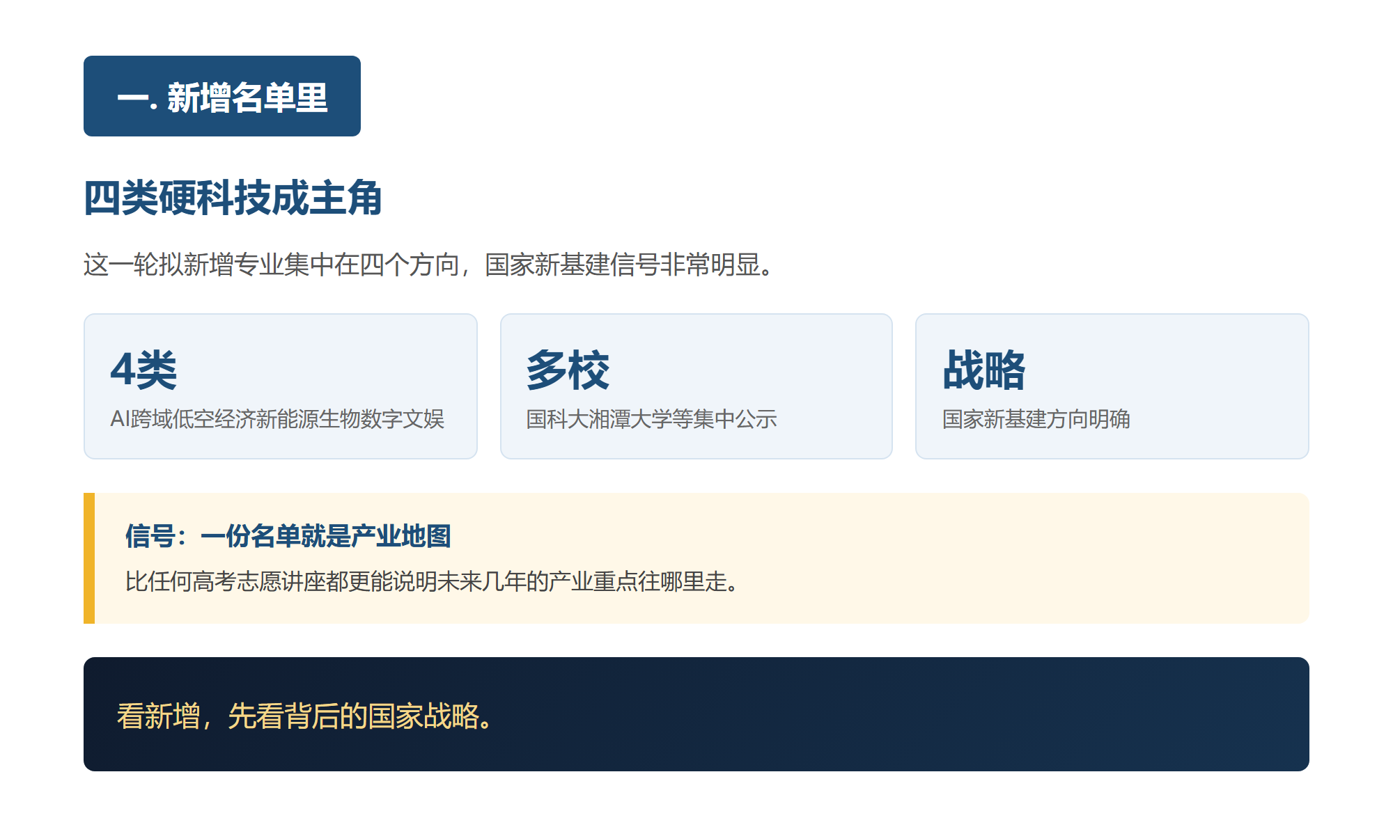 一. 新增名单里,四类硬科技成主角