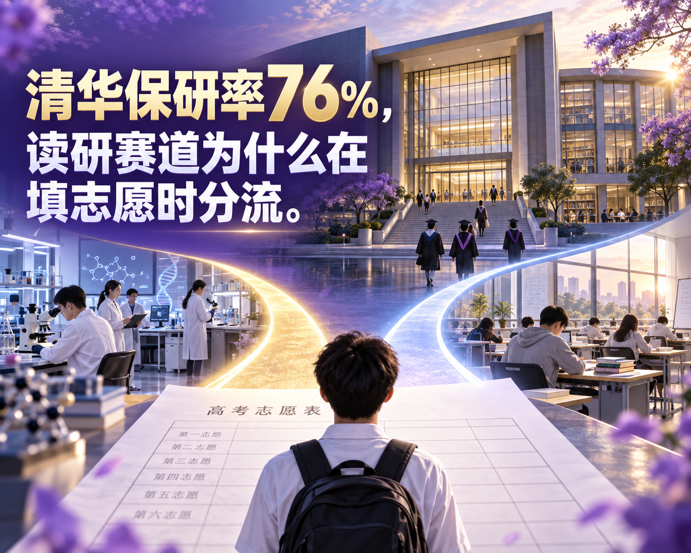 清华保研率76%，读研赛道为什么在填志愿时分流