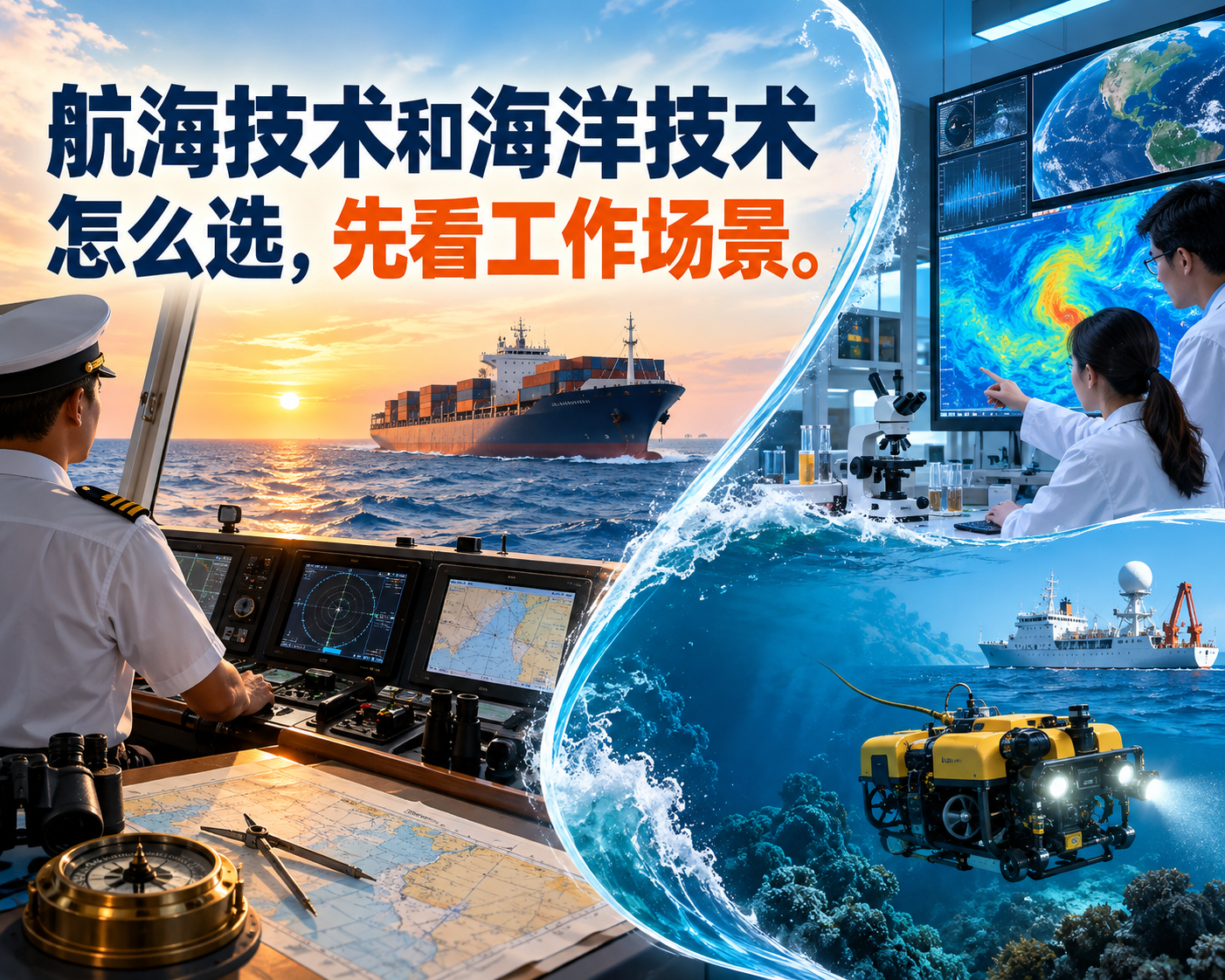 航海技术和海洋技术怎么选,先看工作场景