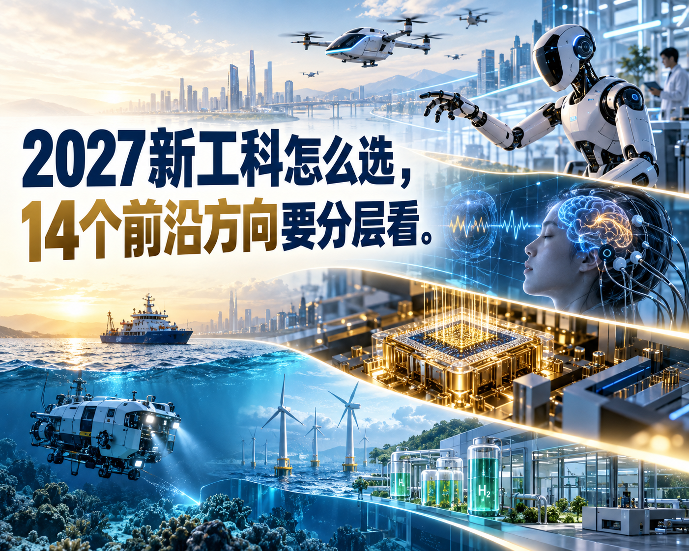 2027新工科怎么选,14个前沿方向要分层看