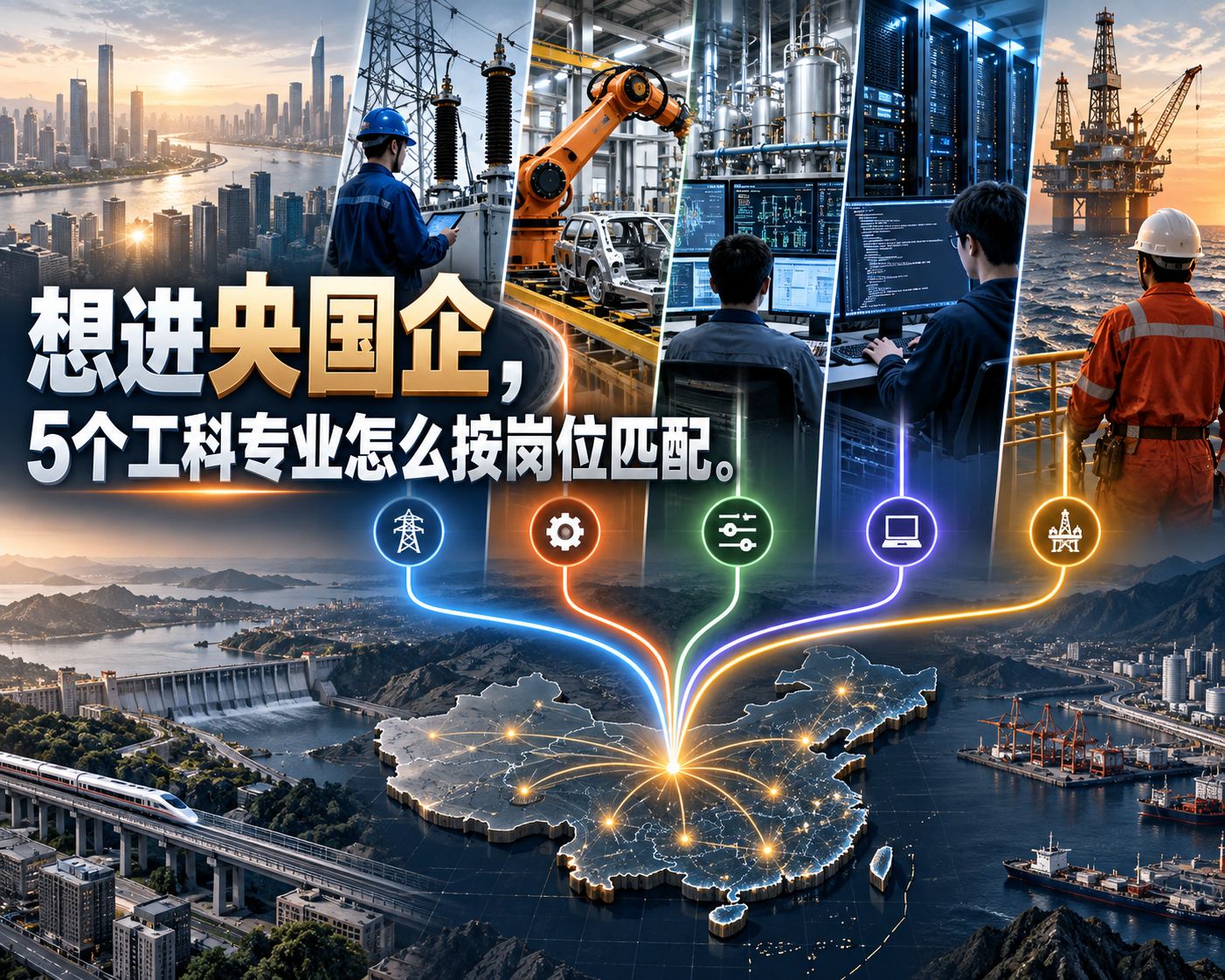 想进央国企,5个工科专业怎么按岗位匹配