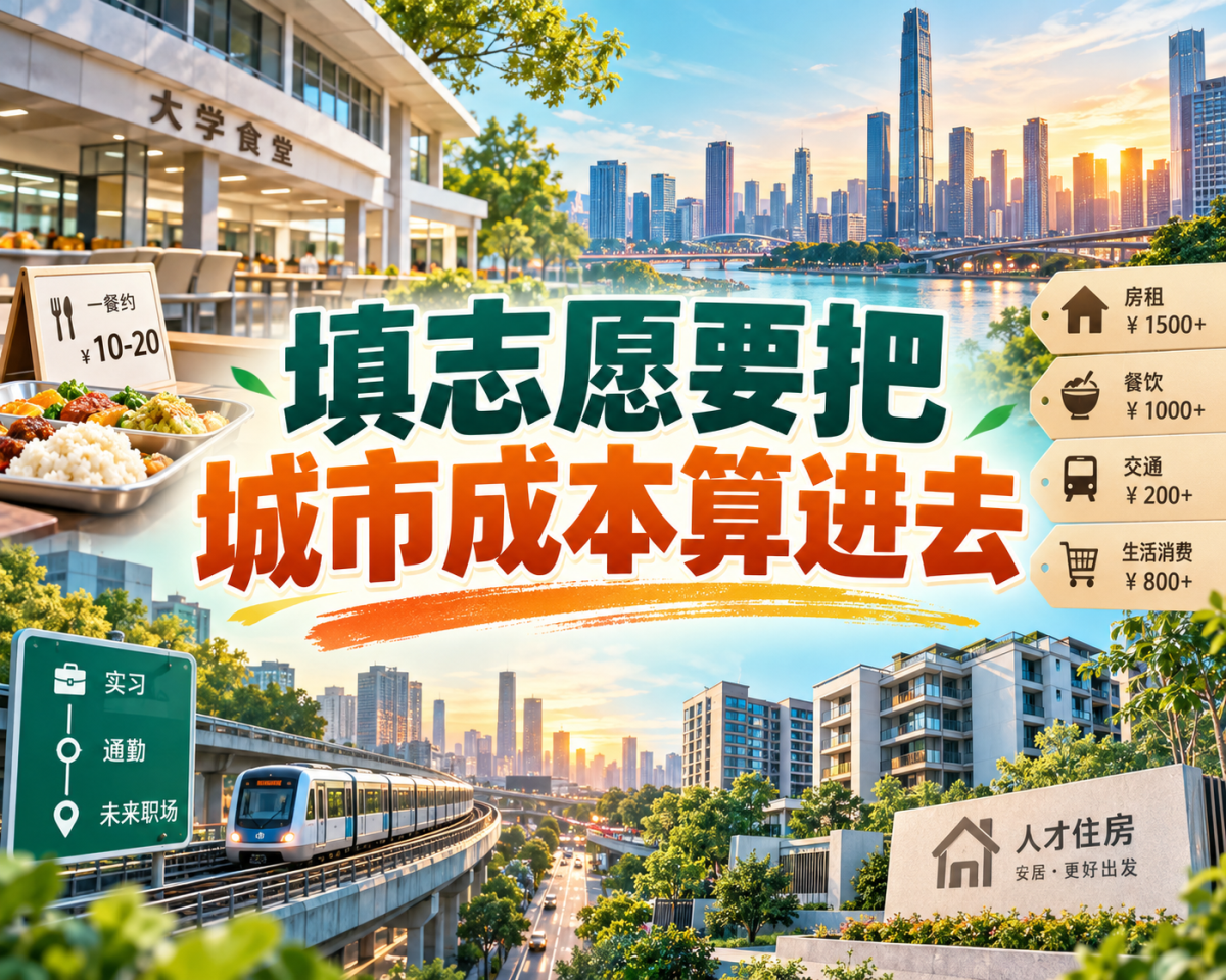 食堂一碗面差十元，填志愿要把城市成本算进去