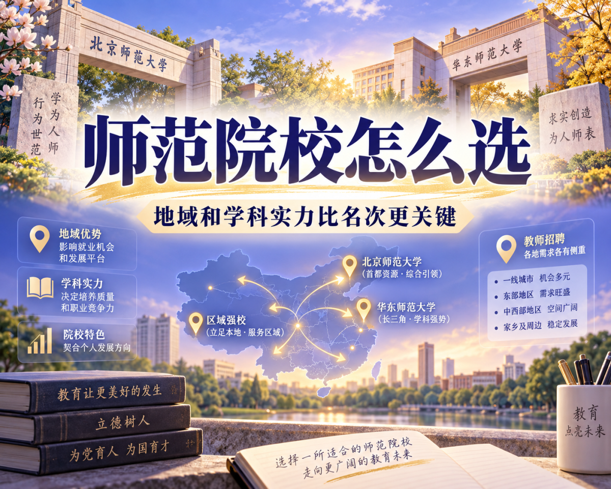 师范院校怎么选，地域和学科实力比名次更关键