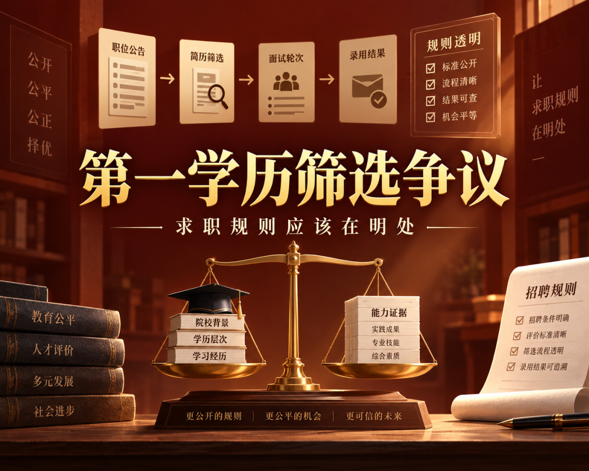 第一学历筛选争议，求职规则应该在明处