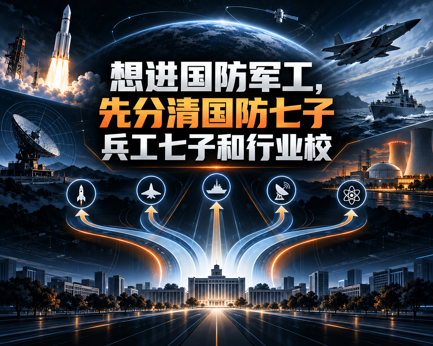 想进国防军工,先分清国防七子兵工七子和行业校