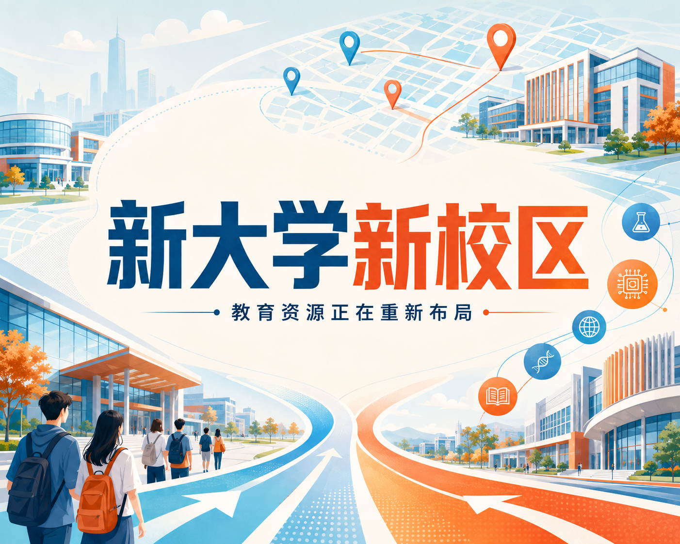 新大学新校区密集启用，规划师要看懂教育资源如何重新布局