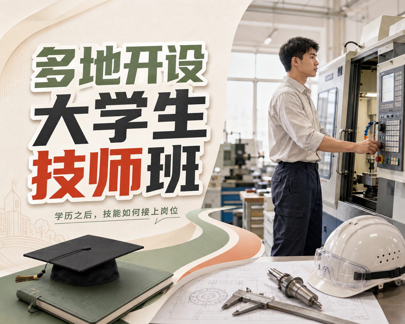 多地开设大学生技师班