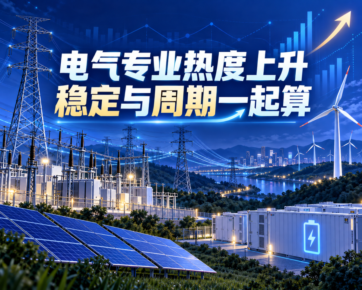 电气专业热度上升，填报要把稳定与周期一起算