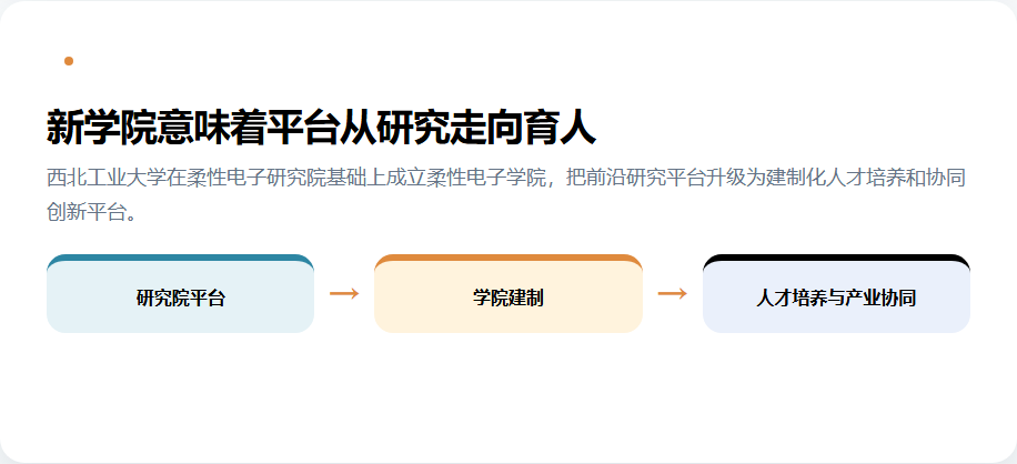 柔性电子从研究院到学院的体系化升级