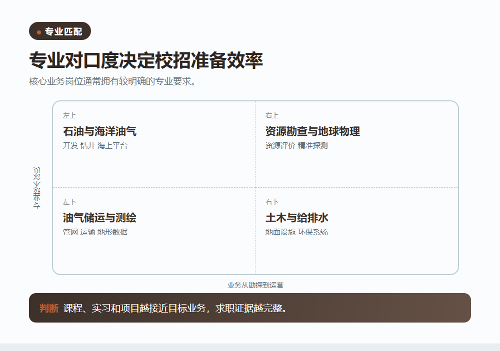 三桶油校招怎么准备,专业岗位与流程要一起看