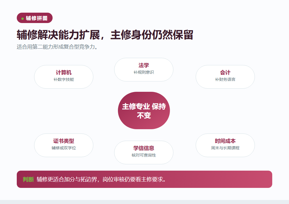 辅修适合扩大能力边界信息图