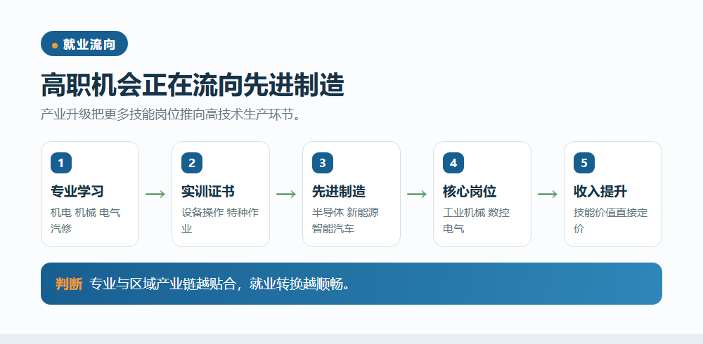 高职生机会集中到先进制造信息图