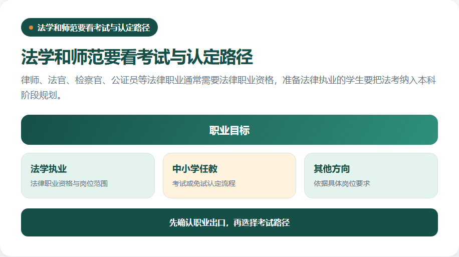 法学与师范专业的考试和认定路径