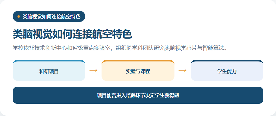 类脑视觉研究向航空人才培养转化的能力链