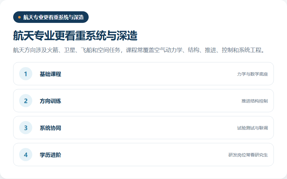 航天专业从基础课程到系统岗位的能力链