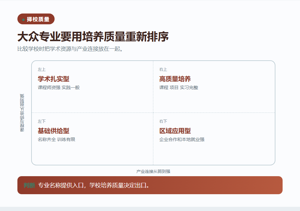 选择大众专业要看培养质量信息图