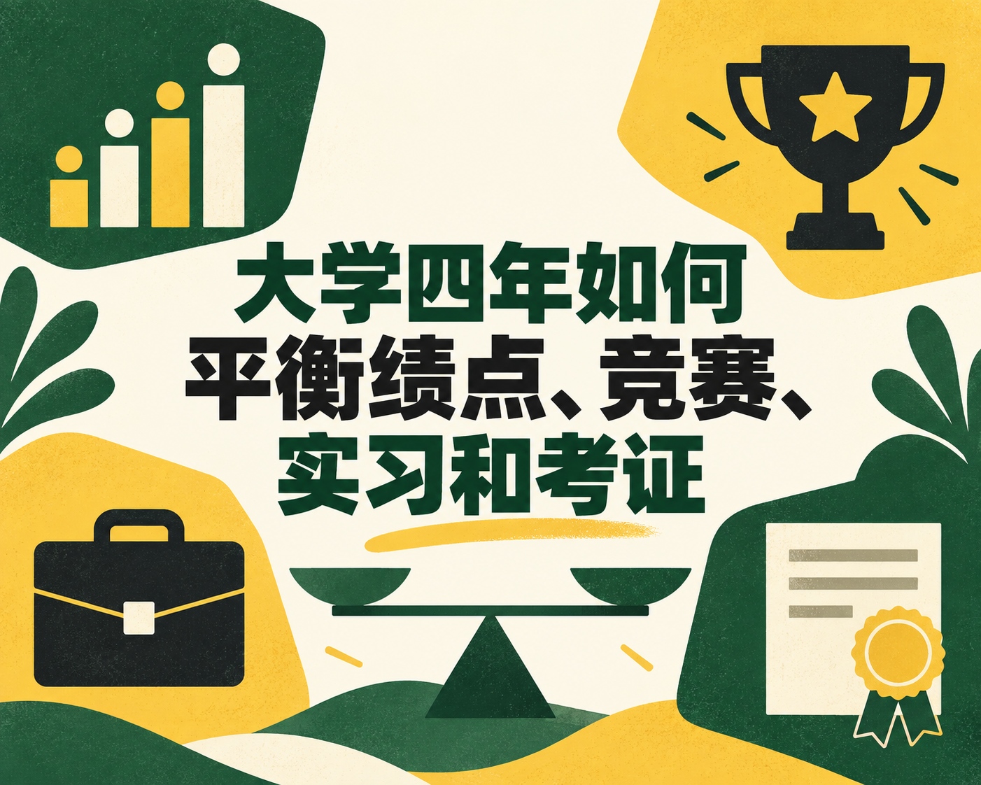 大学四年如何平衡绩点、竞赛、实习和考证
