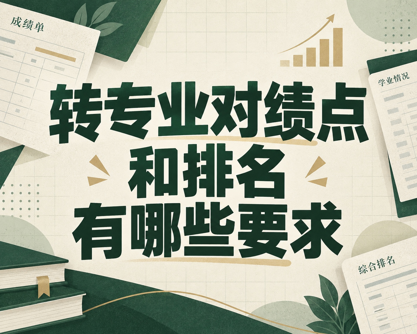 转专业对绩点和排名有哪些要求？