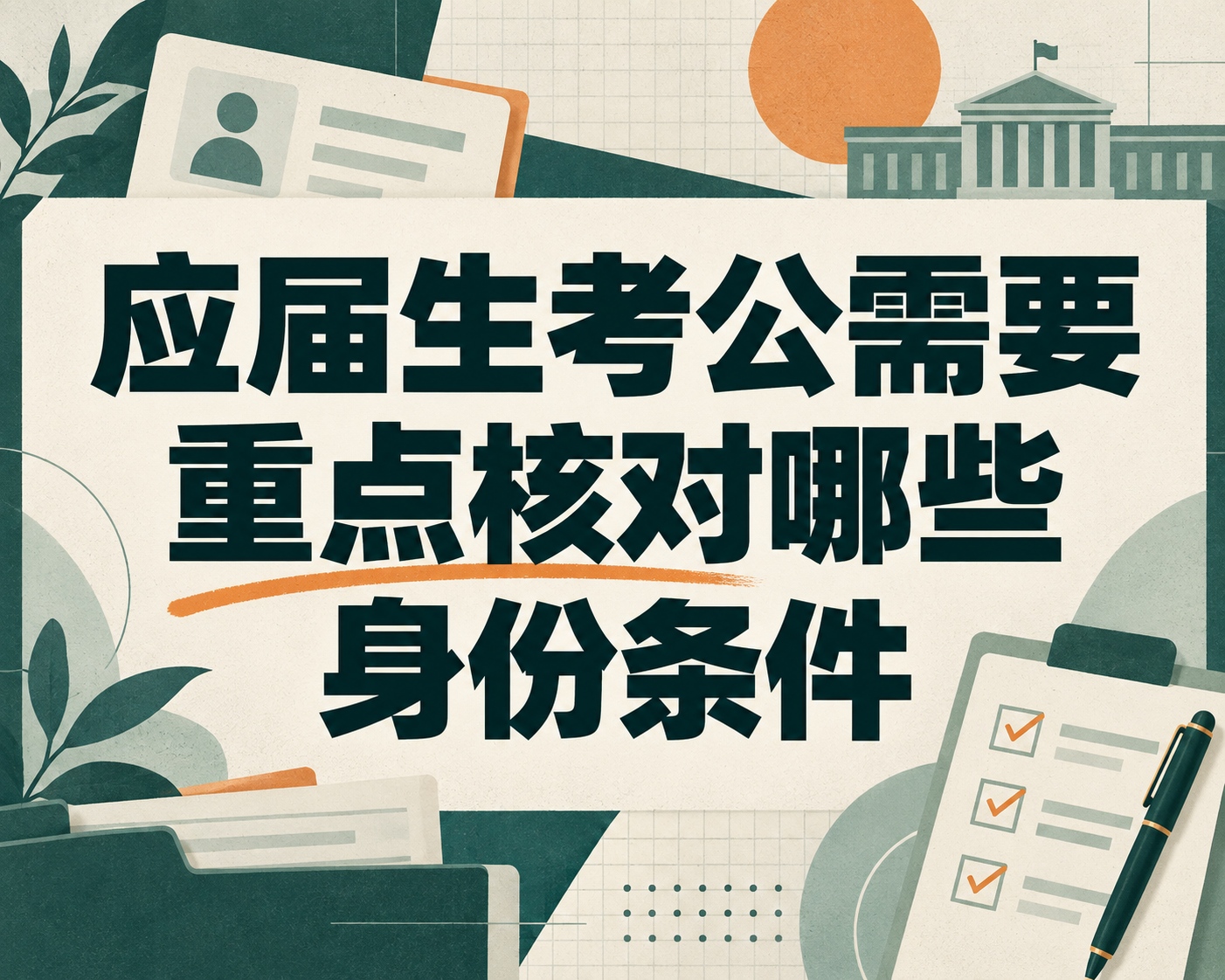 应届生考公需要重点核对哪些身份条件？