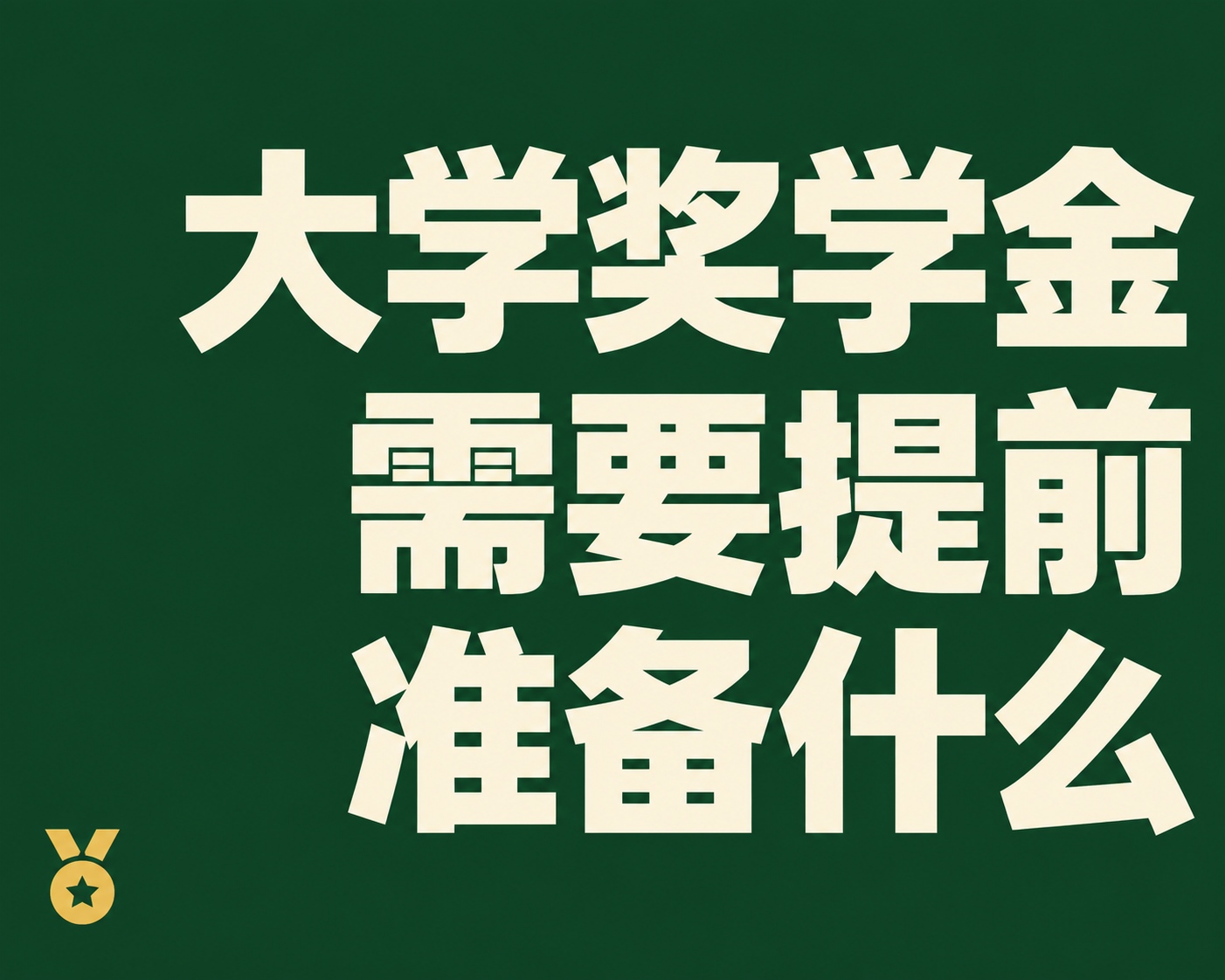 大学奖学金需要提前准备什么