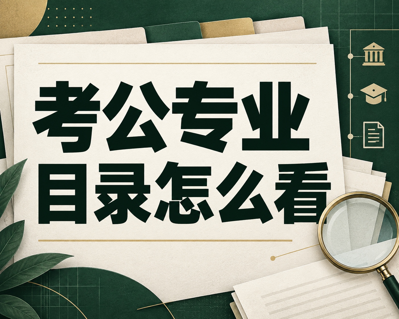 考公专业目录怎么看？