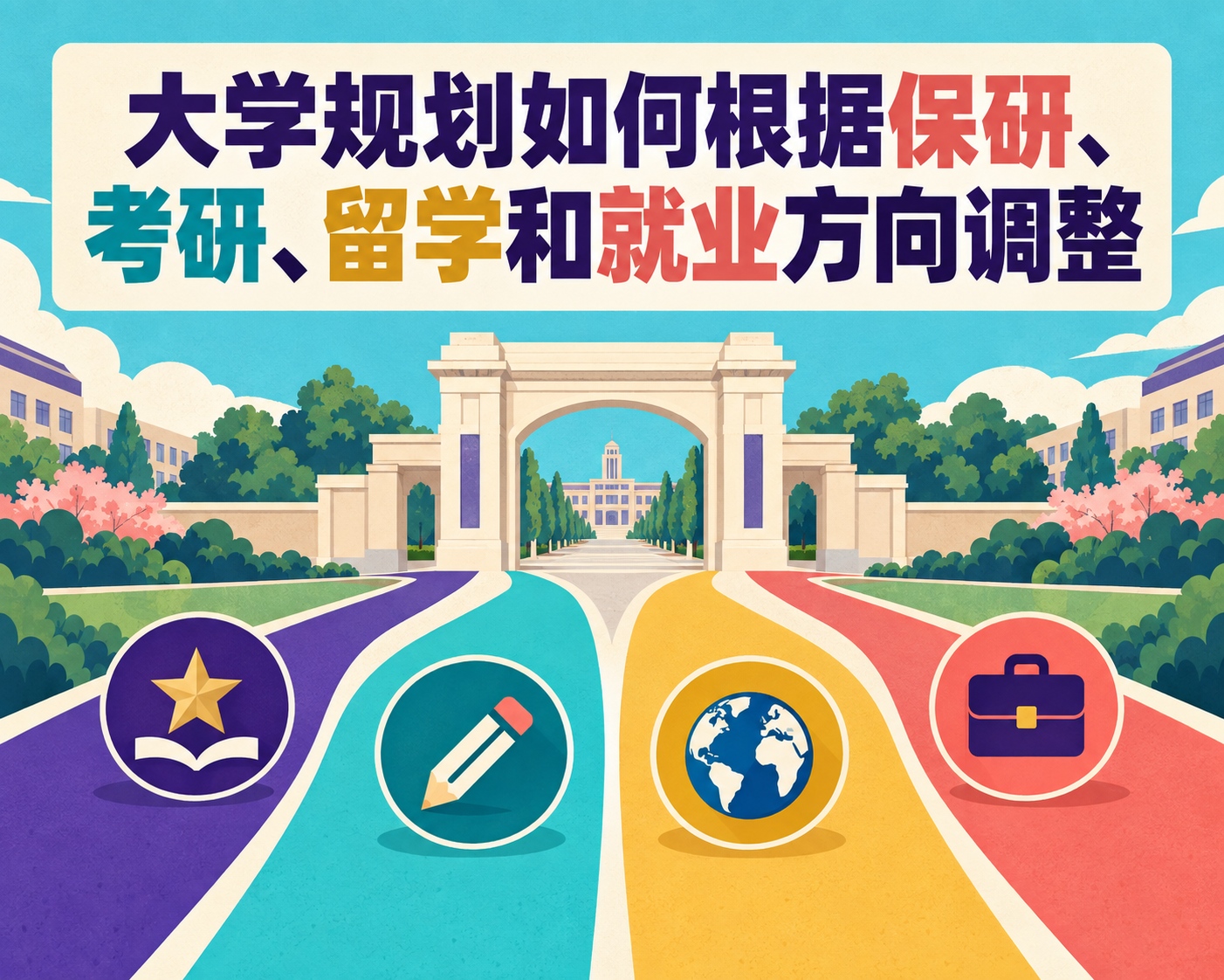 大学规划如何根据保研、考研、留学和就业方向调整