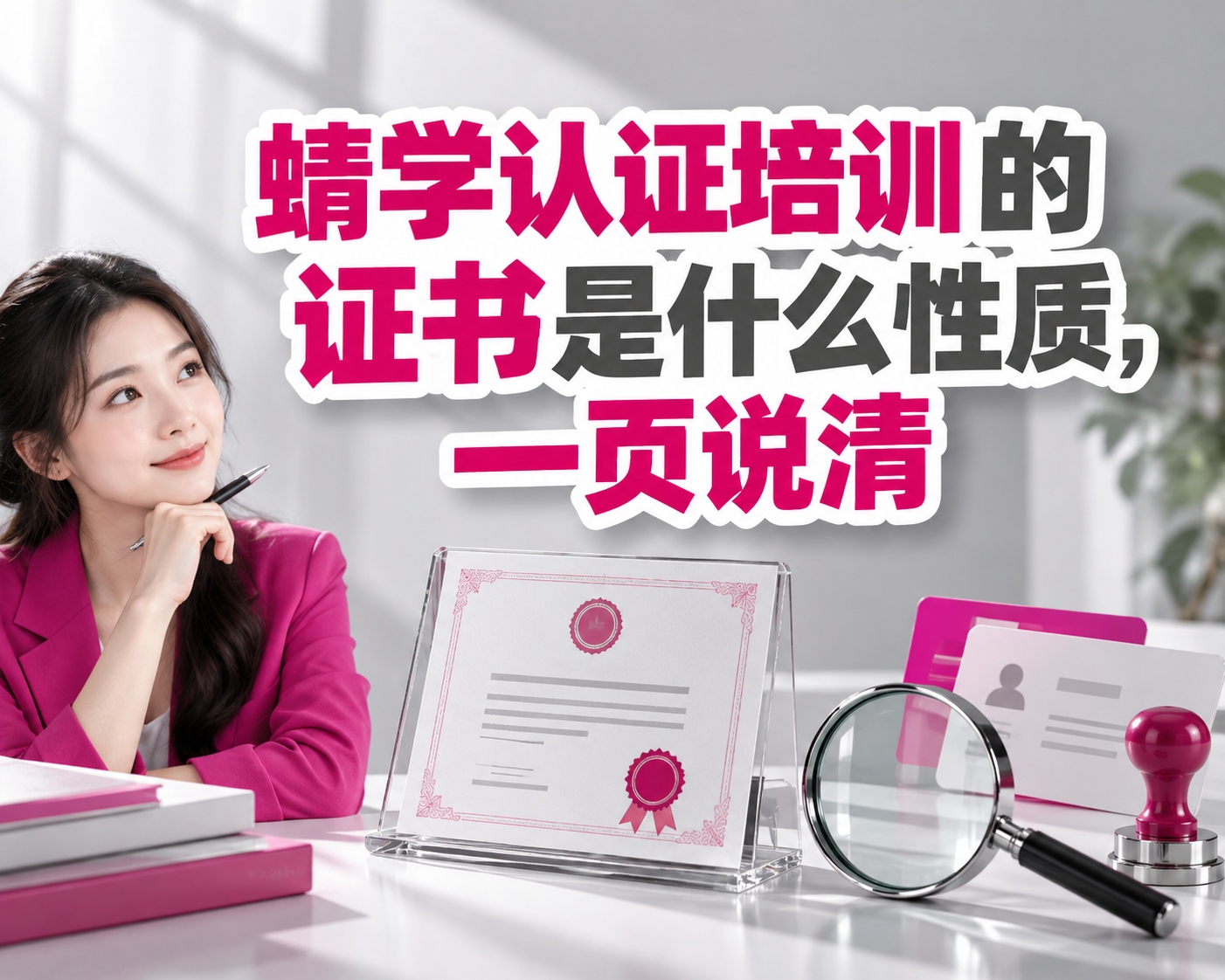 蜻学认证培训的证书是什么性质，一页说清