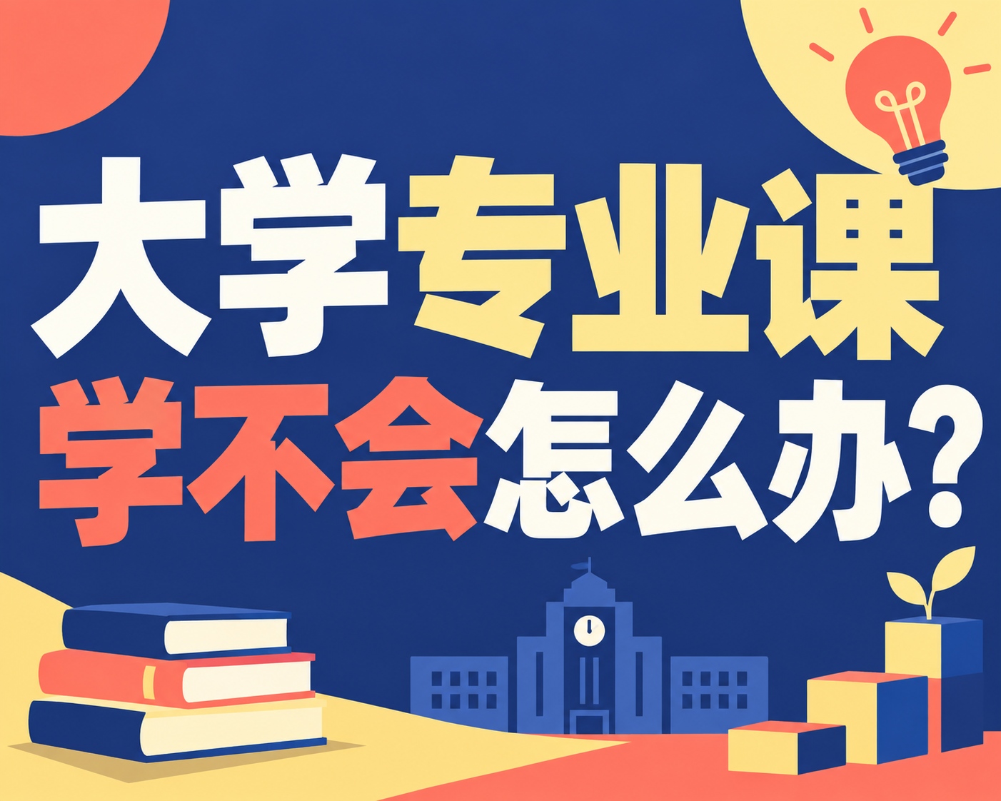 大学专业课学不会怎么办？